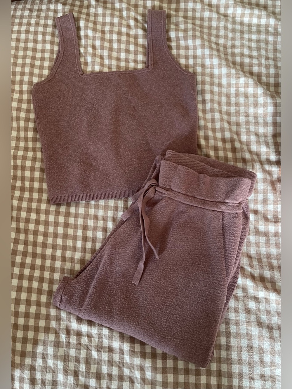 Abercrombie & Fitch Dusty Mauve Knit Matching Set